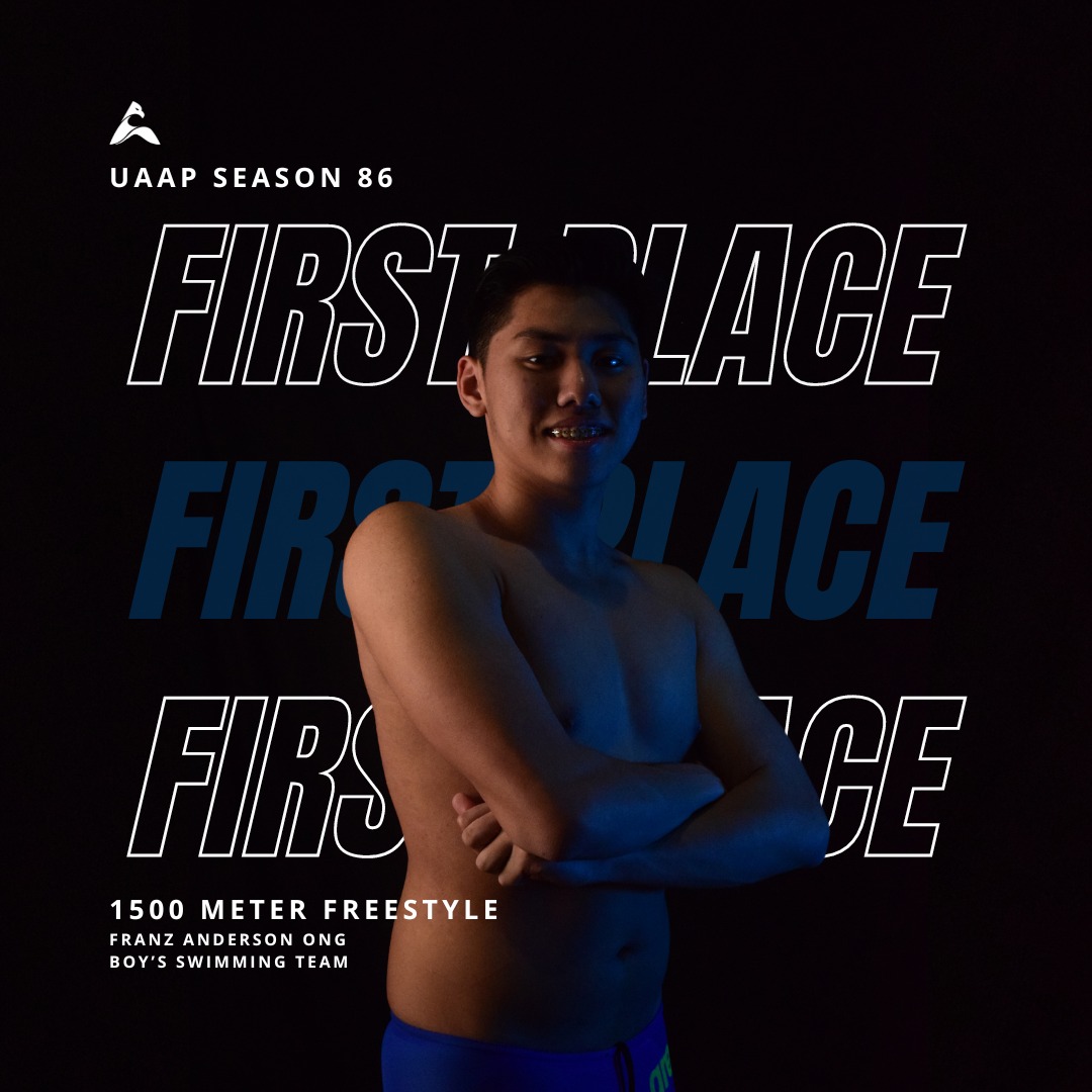 Franz Ong, gold medalist for 1500m freestyle 