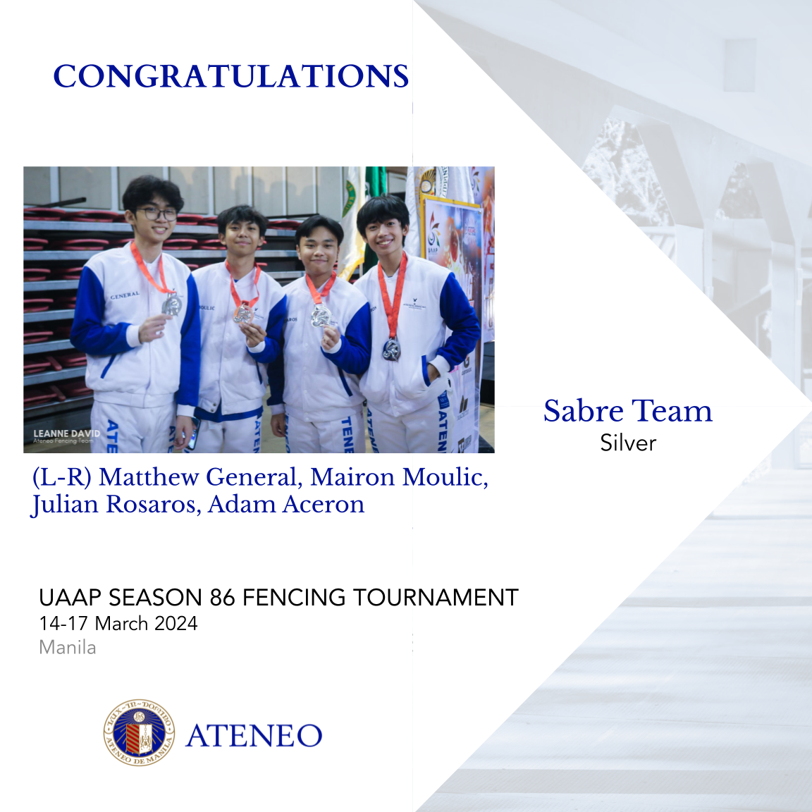 Silver for the Sabre team