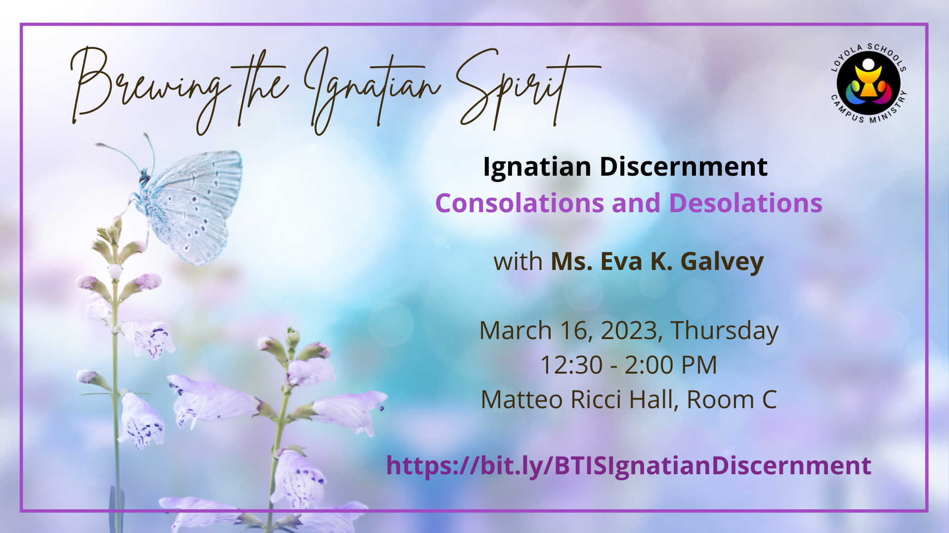 Brewing the Ignatian Spirit on Ignatian Discernment with Ms Eva K Galvey of the Emmaus Center for Psycho-Spiritual Formation