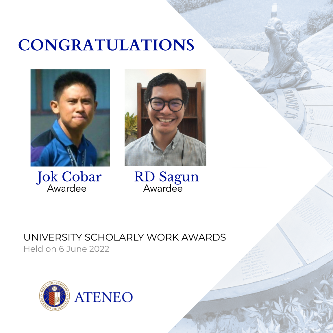 Alvin George "Jok" Cobar and Richard Deanne "RD" Sagun 