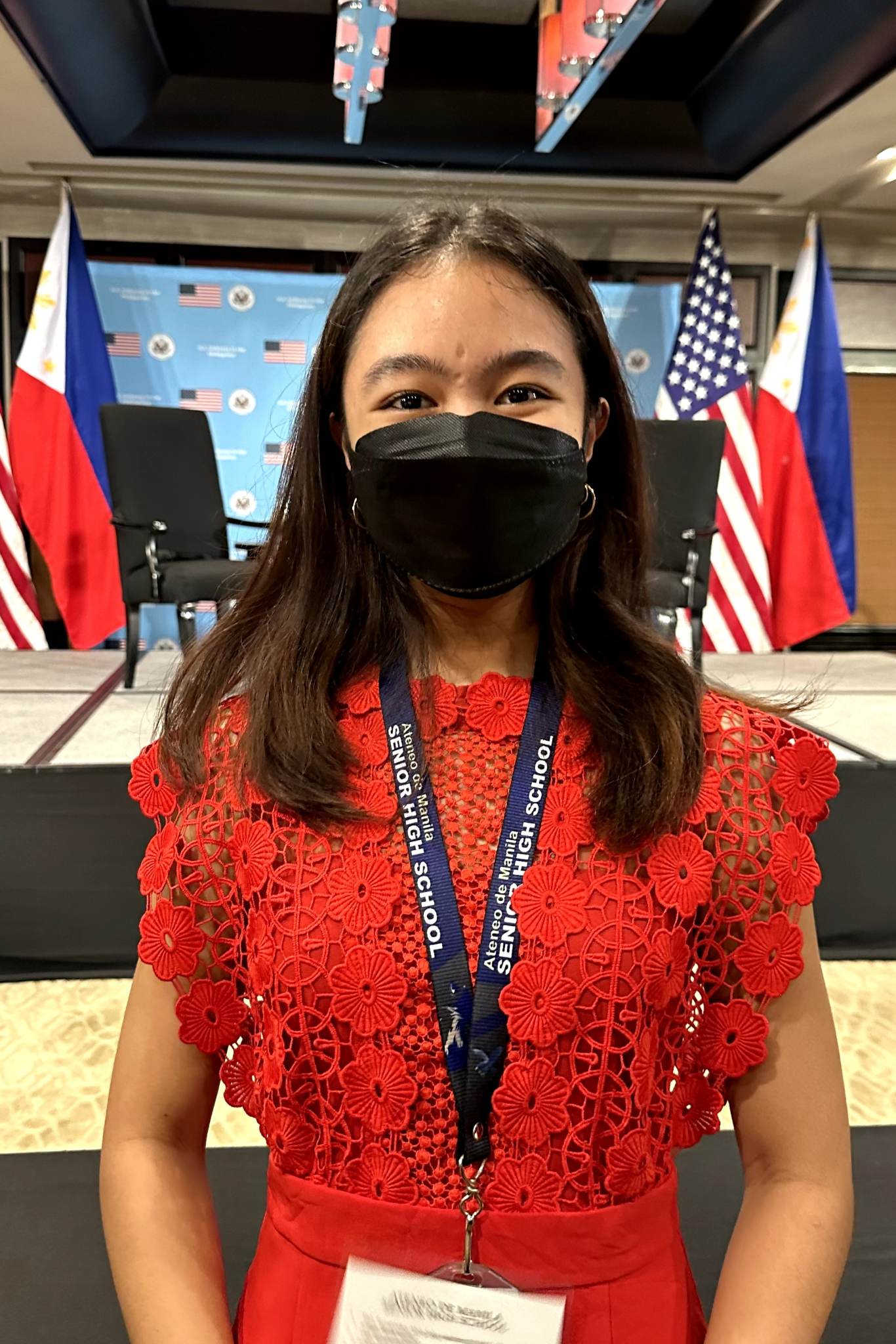 Daniella Barbacena at the conference headlined by US VP Kamala Harris 