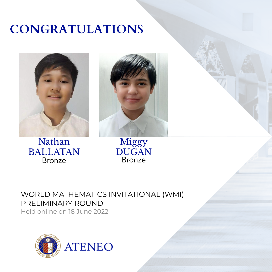 Nathan Ballatan (left) and Miggy Dugan