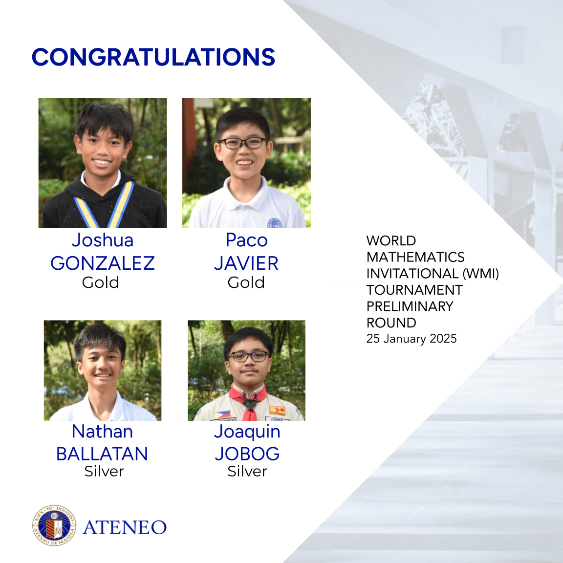 Joshua Gonzalez Paco Javier Nathan Ballatan Joaquin Jobog