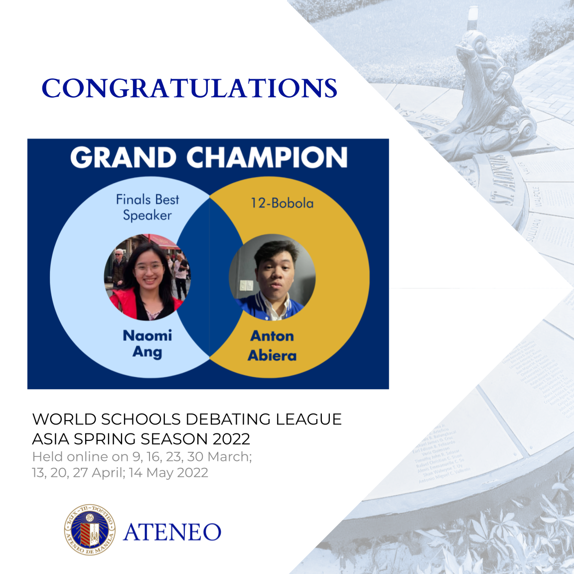 Naomi Ang, Anton Abiera 