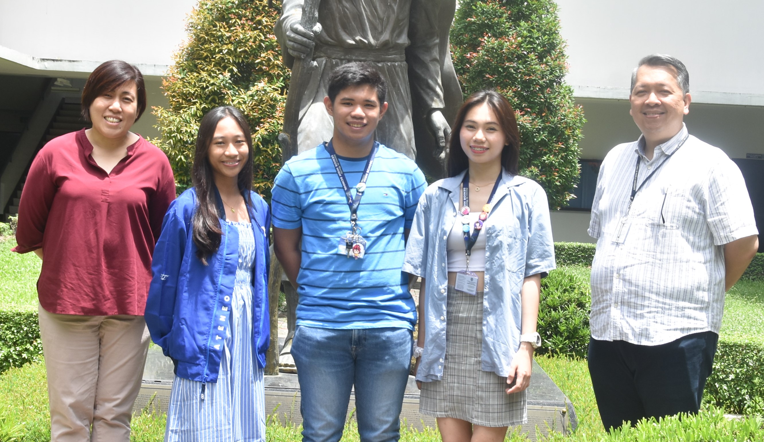 The WSDL open semifinalists with administrators. From left: Jen Concepcion, Aliyah Herlihy, Sean Cuevas, Aliah Garcia, Noel Miranda; not in photo: Heejae Cho, Sam Tango
