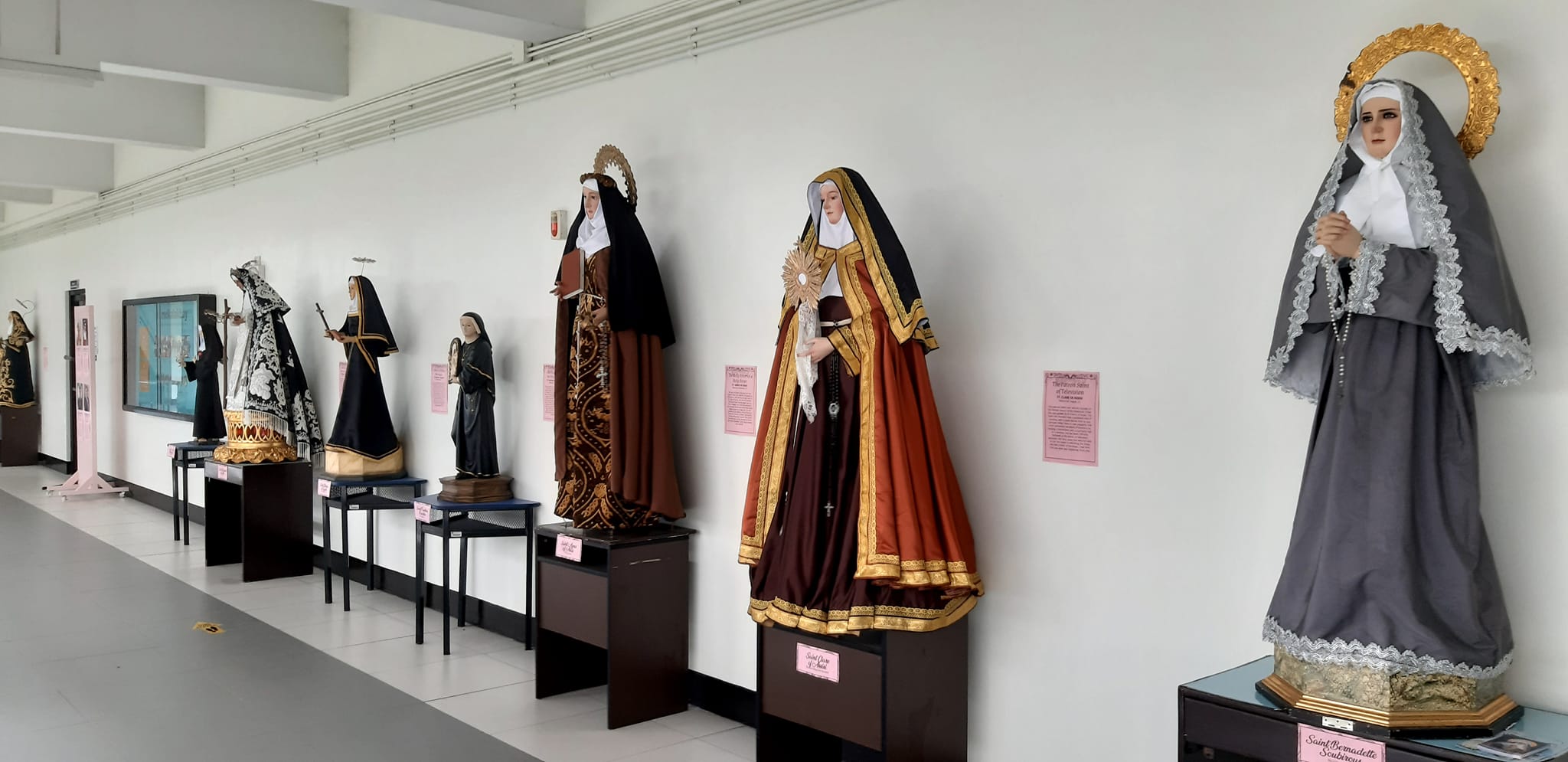 The exhibit features 43 images of women saints, beati, and venerables. 