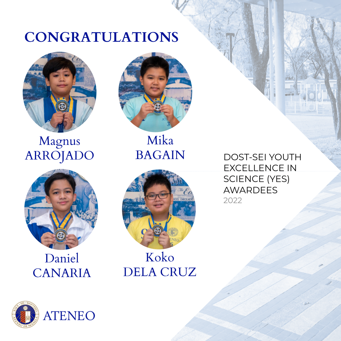 YES awardees from AGS page 1 of 3