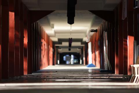 High School corridor