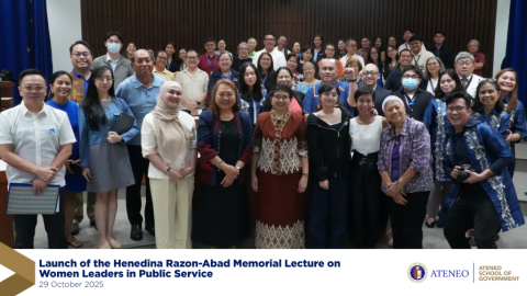 Launch of the Henedina Razon-Abad Memorial Lecture on Women Leaders in Public Service