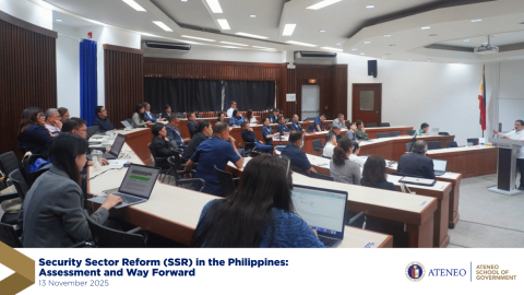 Former defense officials, human rights advocates, academics, civil society leaders, and international partners pushed for strengthened accountability mechanisms and a long-term national strategy in security governance during a forum organized by the Ateneo School of Government (ASoG) held last November 13.