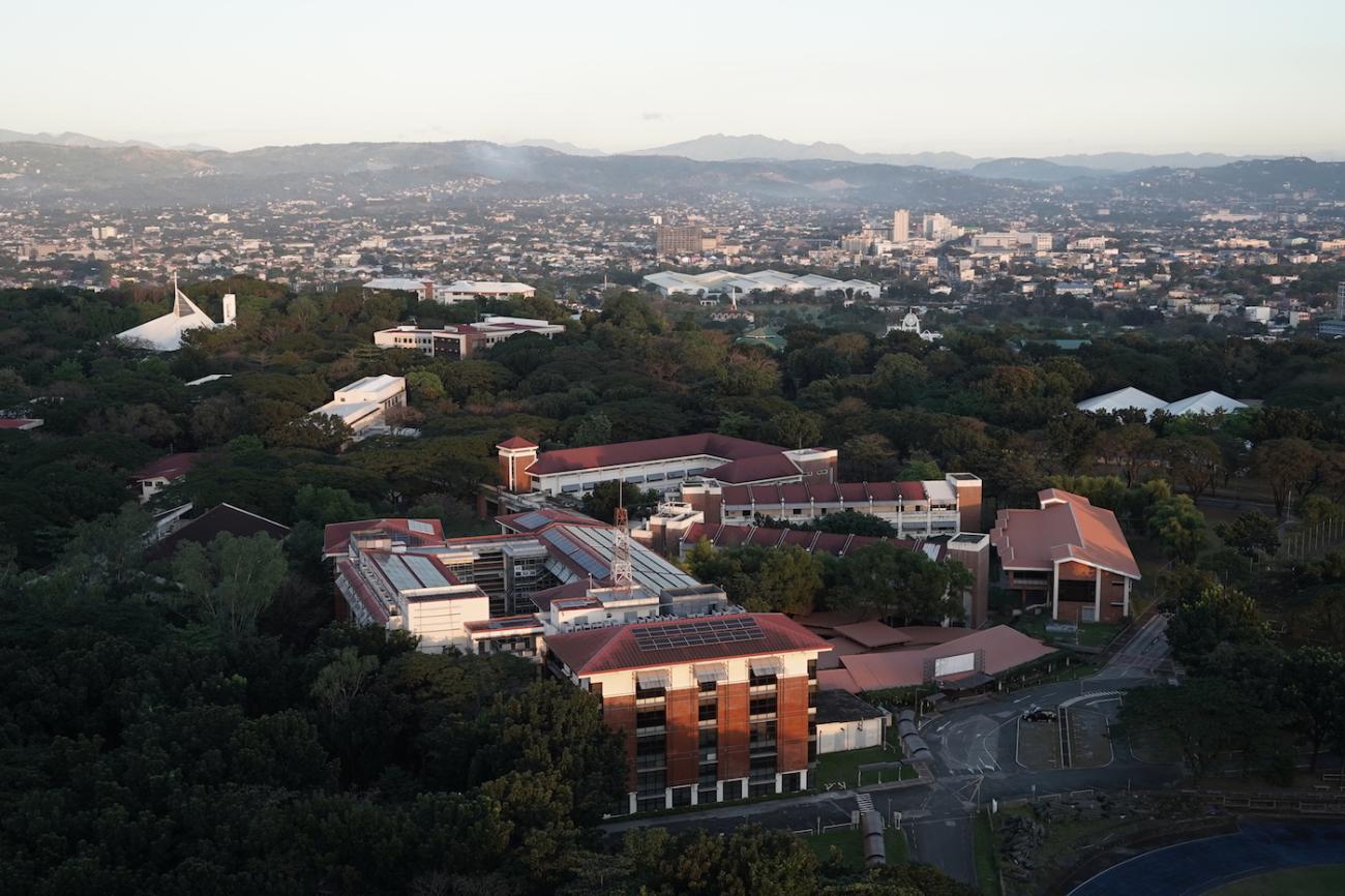 Aerial view of the Ateneo Loyola campus. Photo by Aaron Vicencio/UMCO