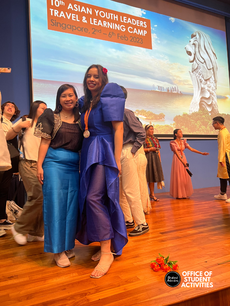 COA - M President Nina San Andres (Left) with OSA Coordinator for Internationalization Ms Roxanne Lopez attending the AYLTLC 2023.