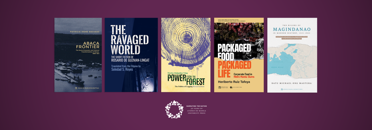 Book covers of the forthcoming titles from Ateneo University Press this March