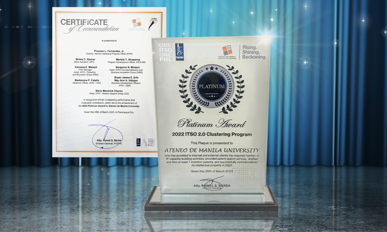 2023 ITSO Platinum Award and Certificate