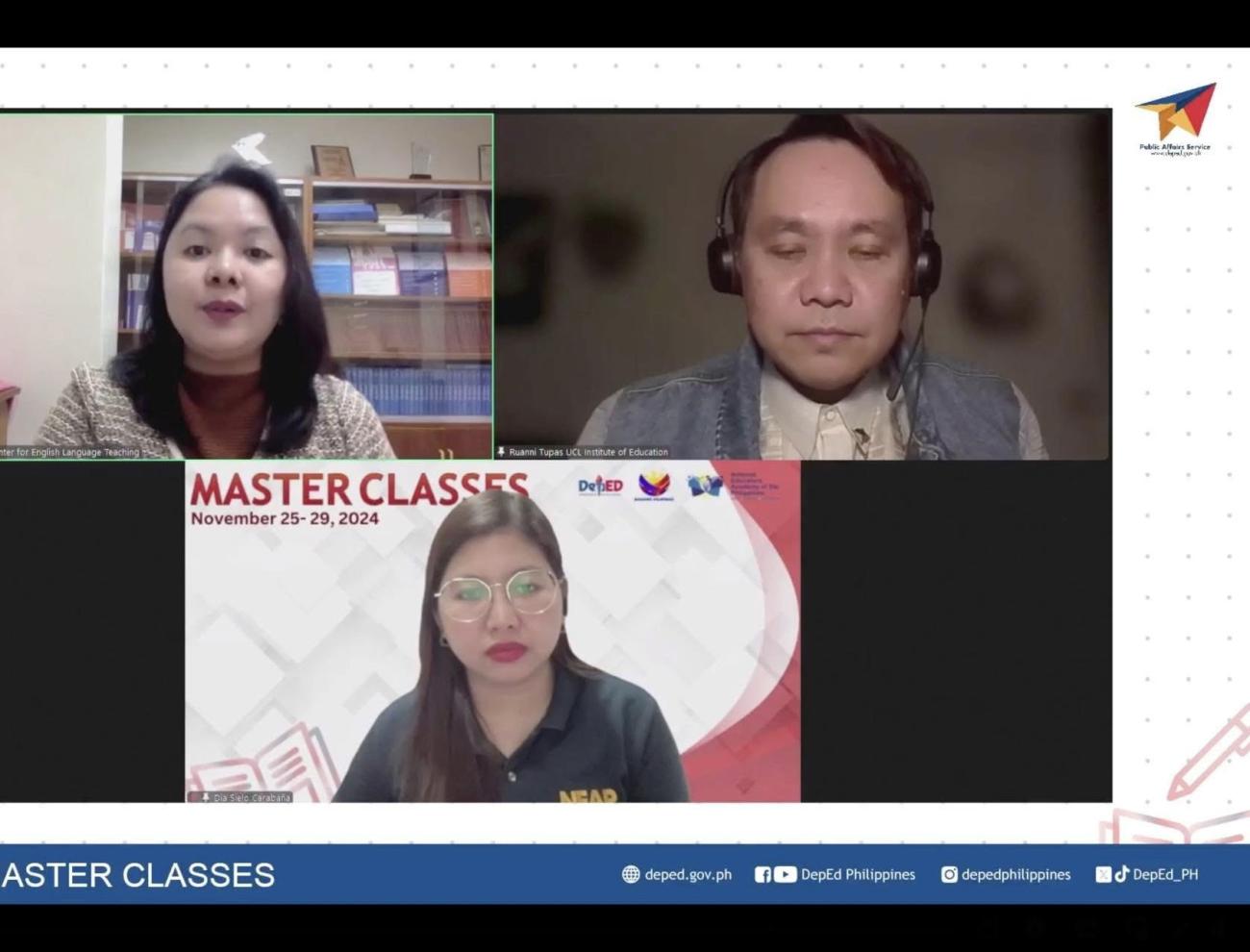 Screenshot of webinar