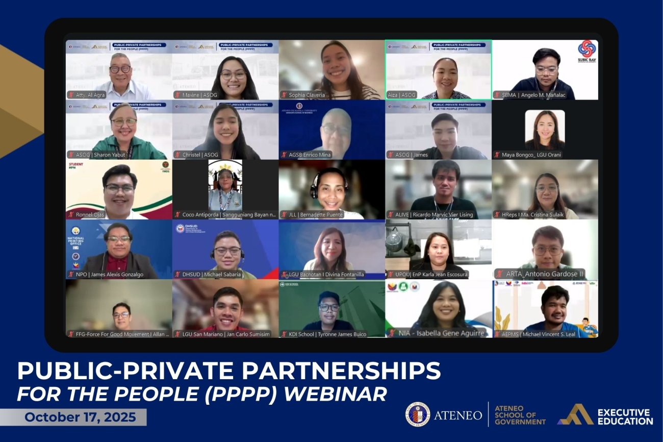 Public–Private Partnerships for the People (PPPP) Webinar
