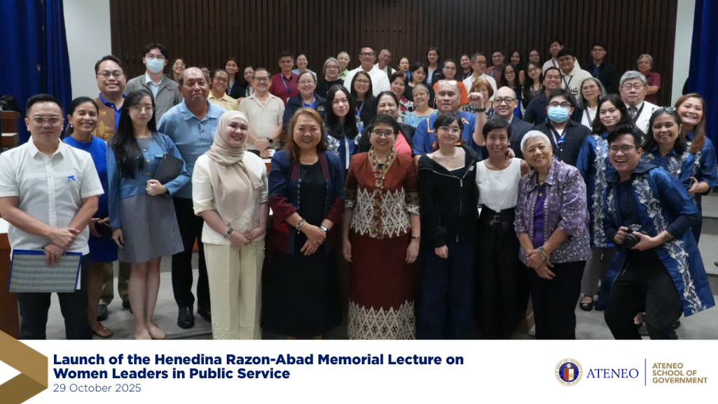 Launch of the Henedina Razon-Abad Memorial Lecture on Women Leaders in Public Service