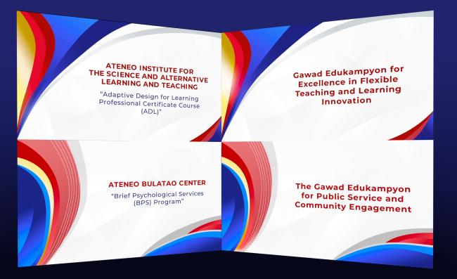 Ateneo SALT and Bulatao Center recognized at Gawad Edukampyon