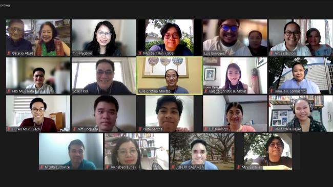 Screenshot from the ceremony