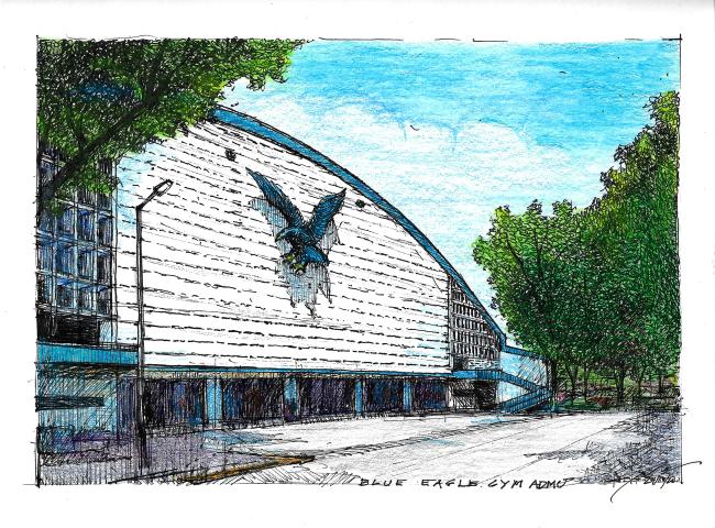 Blue Eagle Gym (Illustration by Paulo Alcazaren)