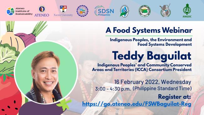A poster of Teddy Baguilat and information about the event
