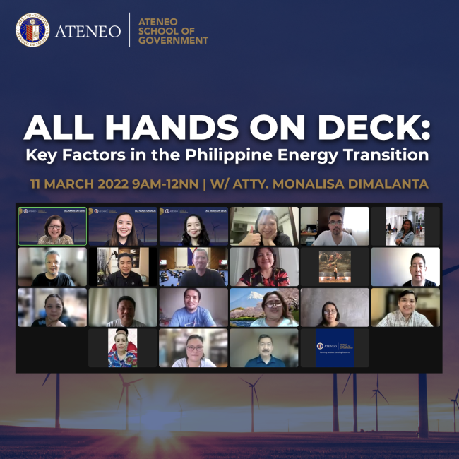 Ateneo School of Government – Executive Education Program Conducts Energy Transition Workshop for Legislative Staff