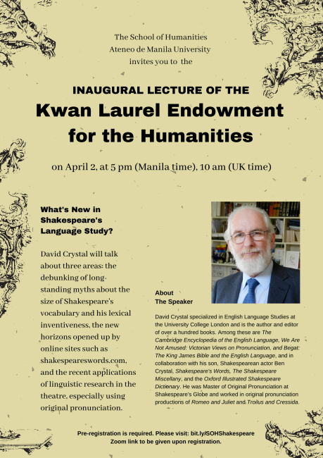 Inaugural lecture of the Kwan Laurel Endowment for the Humanities