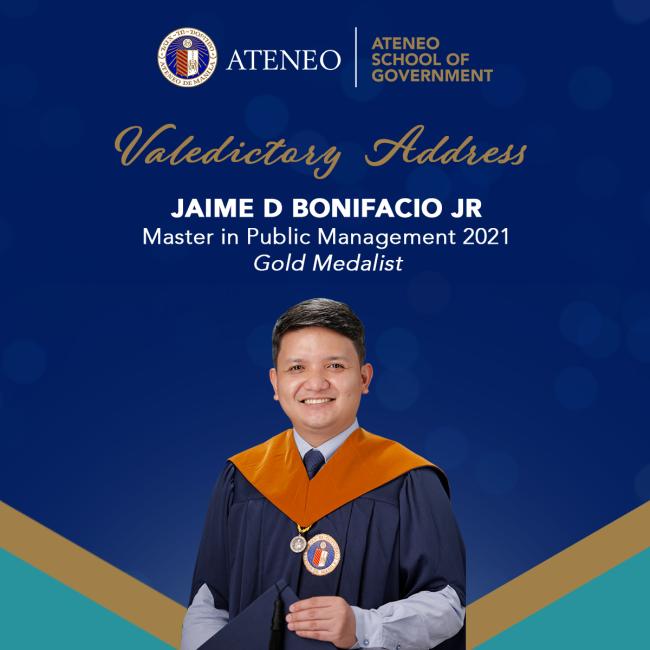 ASOG 2021 Valedictorian Jaime Bonifacio, Jr.