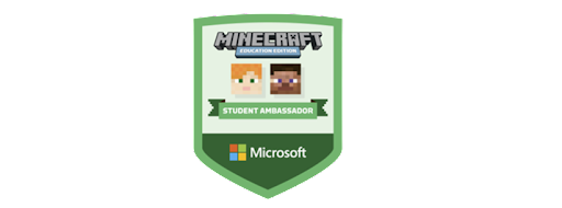 The Minecraft Student Ambassador badge 