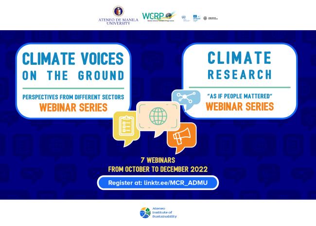 'Climate Voices' and 'Climate Research' Webinar Series