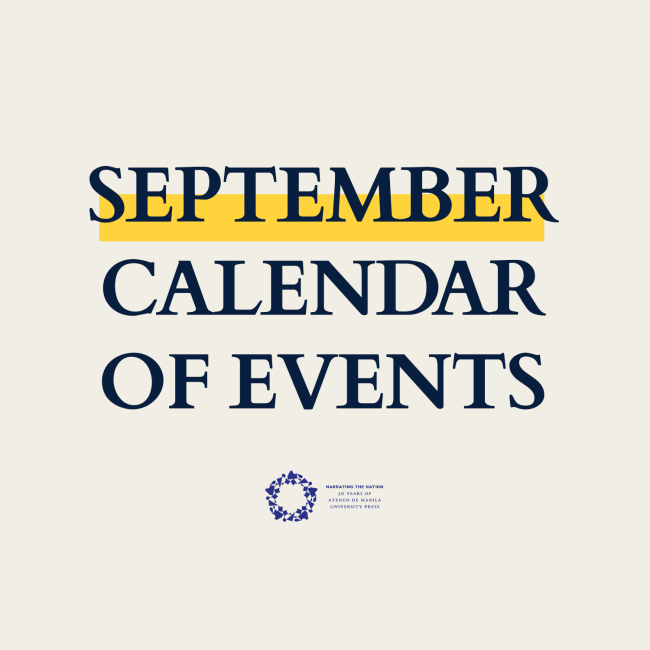 Books: Ateneo Press releases its September calendar of events