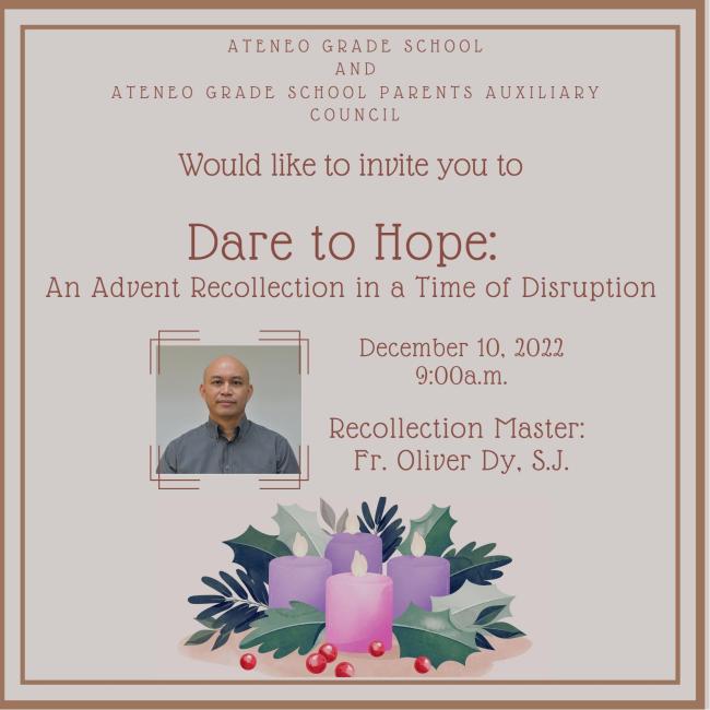 AGSPAC Advent Recollection