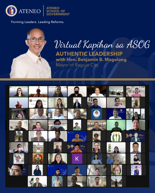 ASoG holds Virtual Kapihan on Authentic Leadership with Baguio City Mayor, Hon. Benjamin Magalong