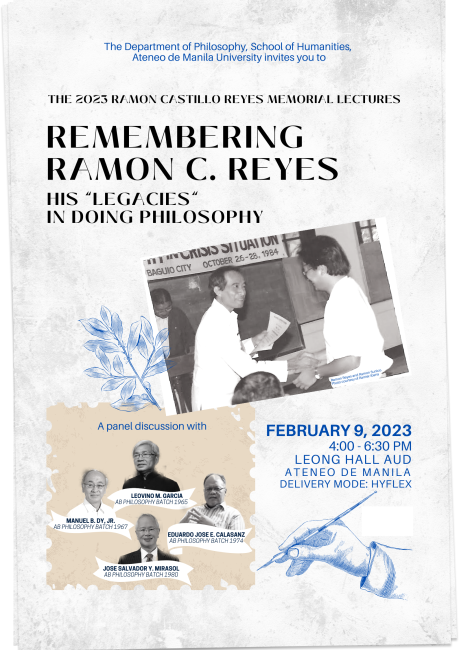 Remembering Ramon Reyes: His “Legacies” in Doing Philosophy Poster