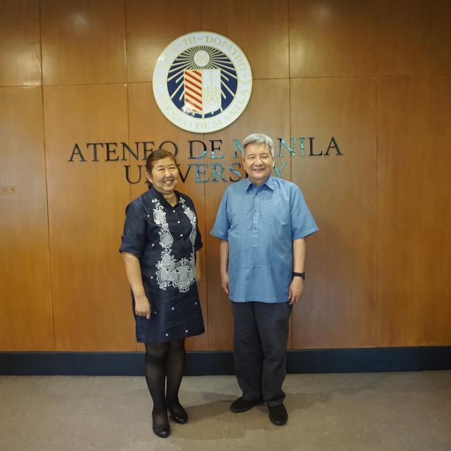 H.E. Lilybeth R. Deapera and Fr. Bobby Yap SJ 