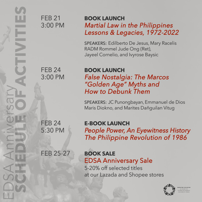 EDSA Anniversary Schedule of Events