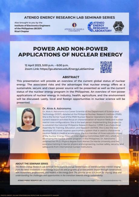 Ateneo Energy Lab Seminar Series: Seminar 5 Poster