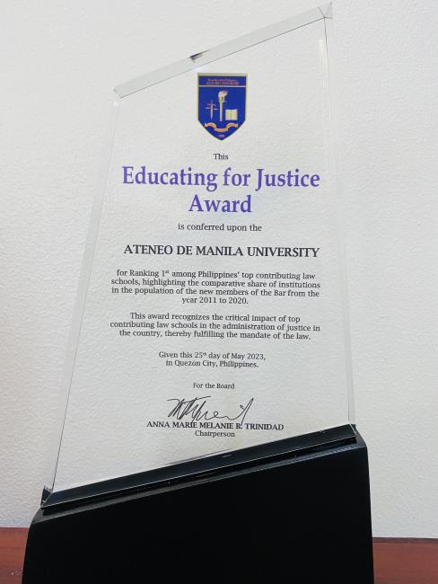 Educating for Justice Award