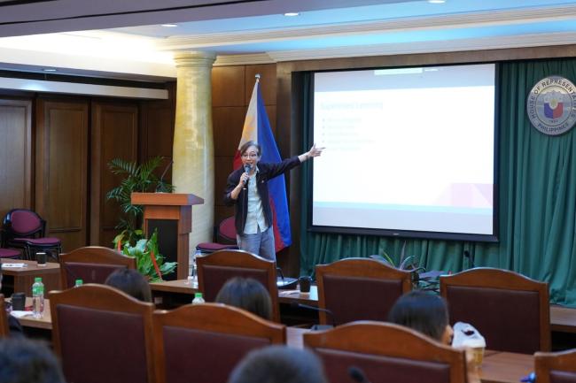 Dr. Andrei Coronel delivering a talk for the Legislative Information Resources Management Department (LIRMD) of the House of Representatives, last July 27, 2023