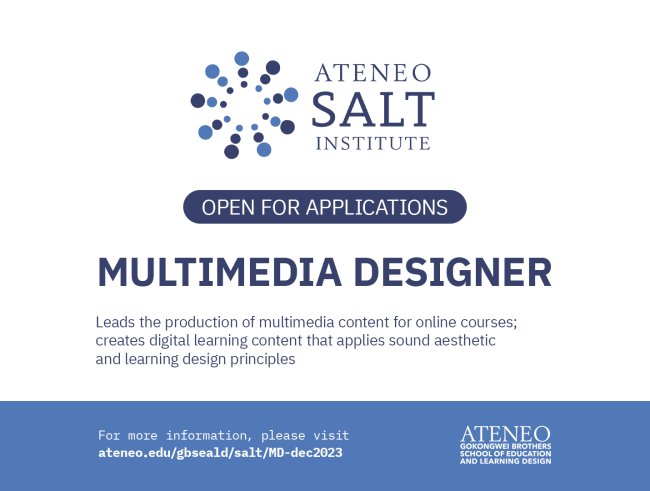 SALT Hiring Multimedia Designer
