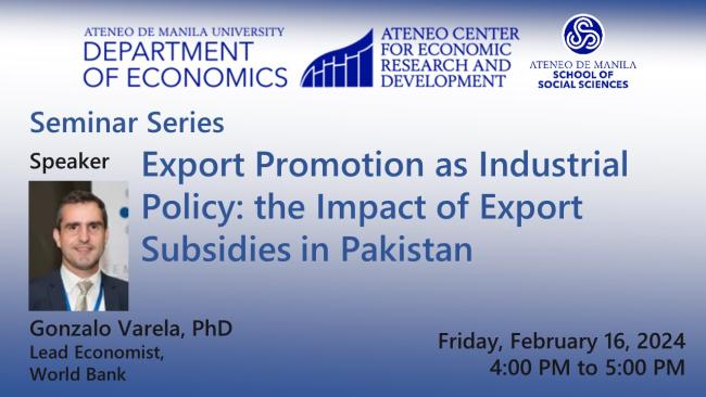 Export Promotion as Industrial Policy: the Impact of Export Subsidies in Pakistan