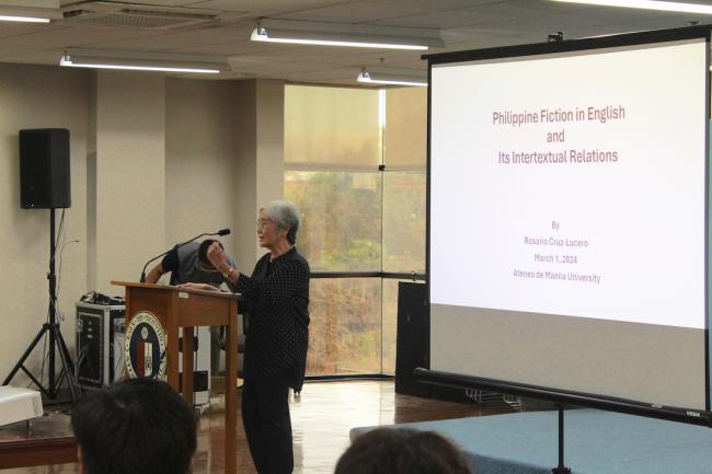 Rosario Cruz Lucero begins her Irwin Lecture