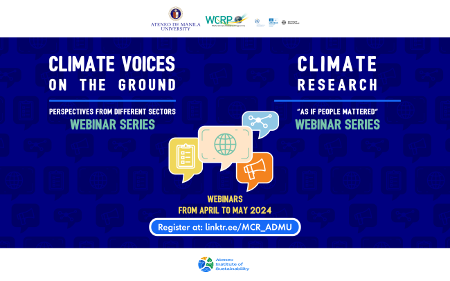 Climate Voices and Climate Research webinar series for 2024