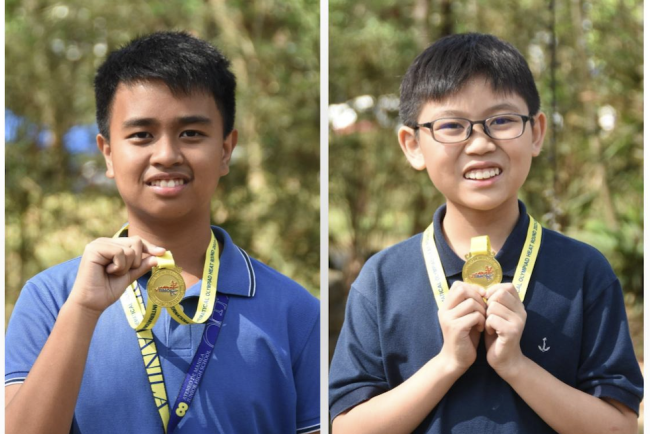 TIMO heat round gold medalists Argonza (left) and Javier   