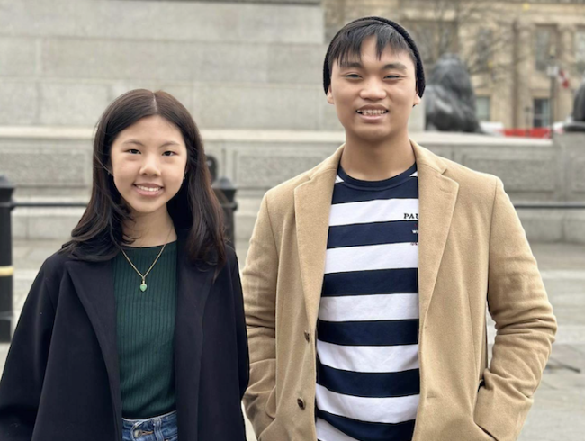 Jasmin Ang & Sam Tango at Oxford Schools Finals Day in the UK in March 2024