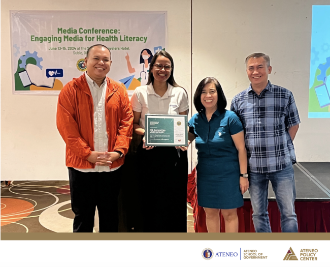 Ateneo School of Government attends Department of Health Media Conference In Celebration of No Smoking Month