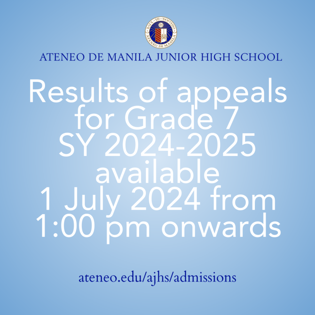 G7 appeals SY 2024-2025 