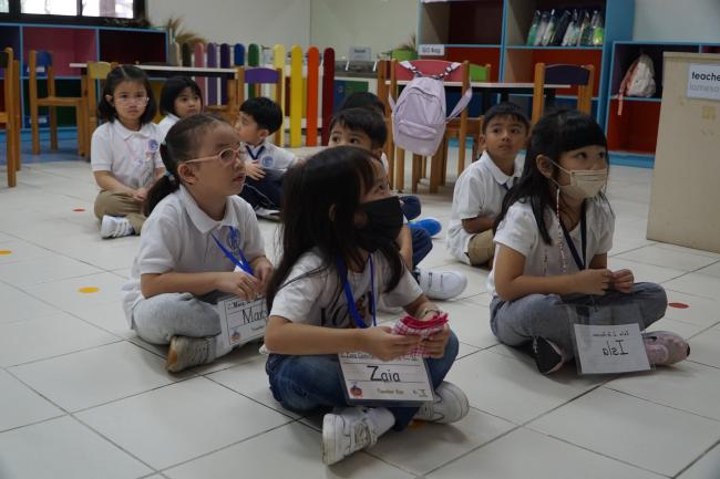 A kinder class on Day 1 of SY 2024-2025  