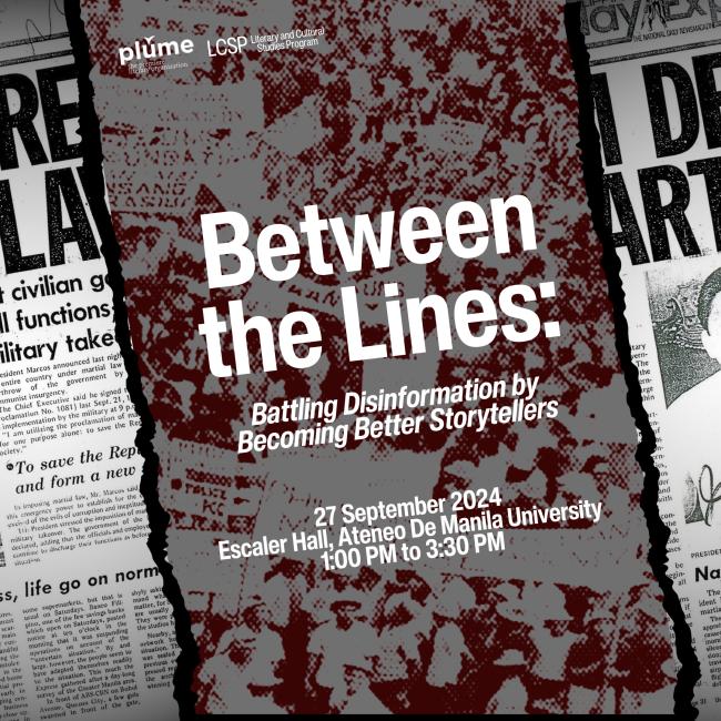 poster for between the lines event