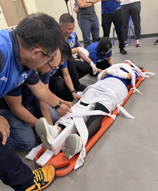 Scene from the ASHS Basic Life Support training  